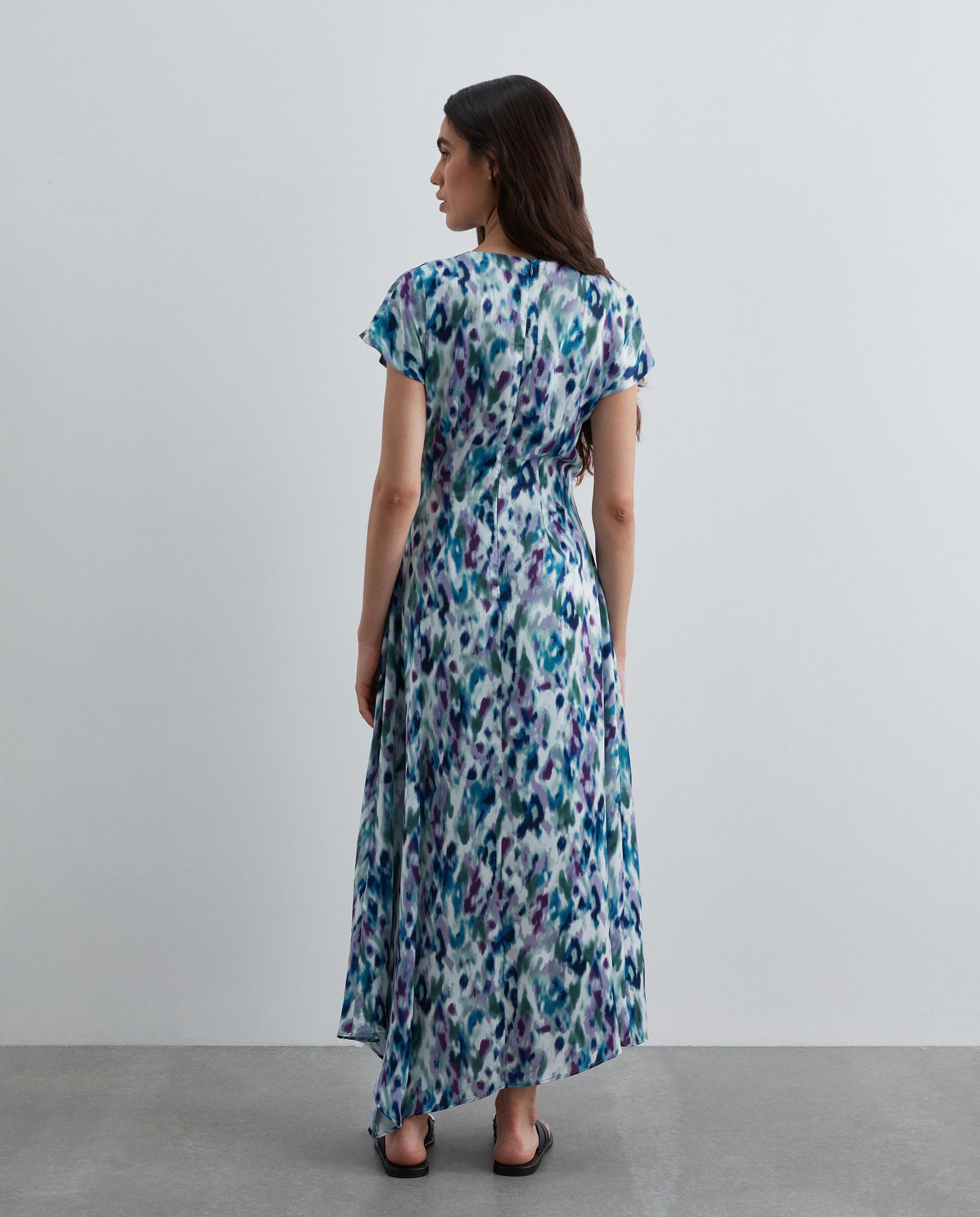 Vestido midi en satén estampado - Scalpers - Multicolor Multicolor-3