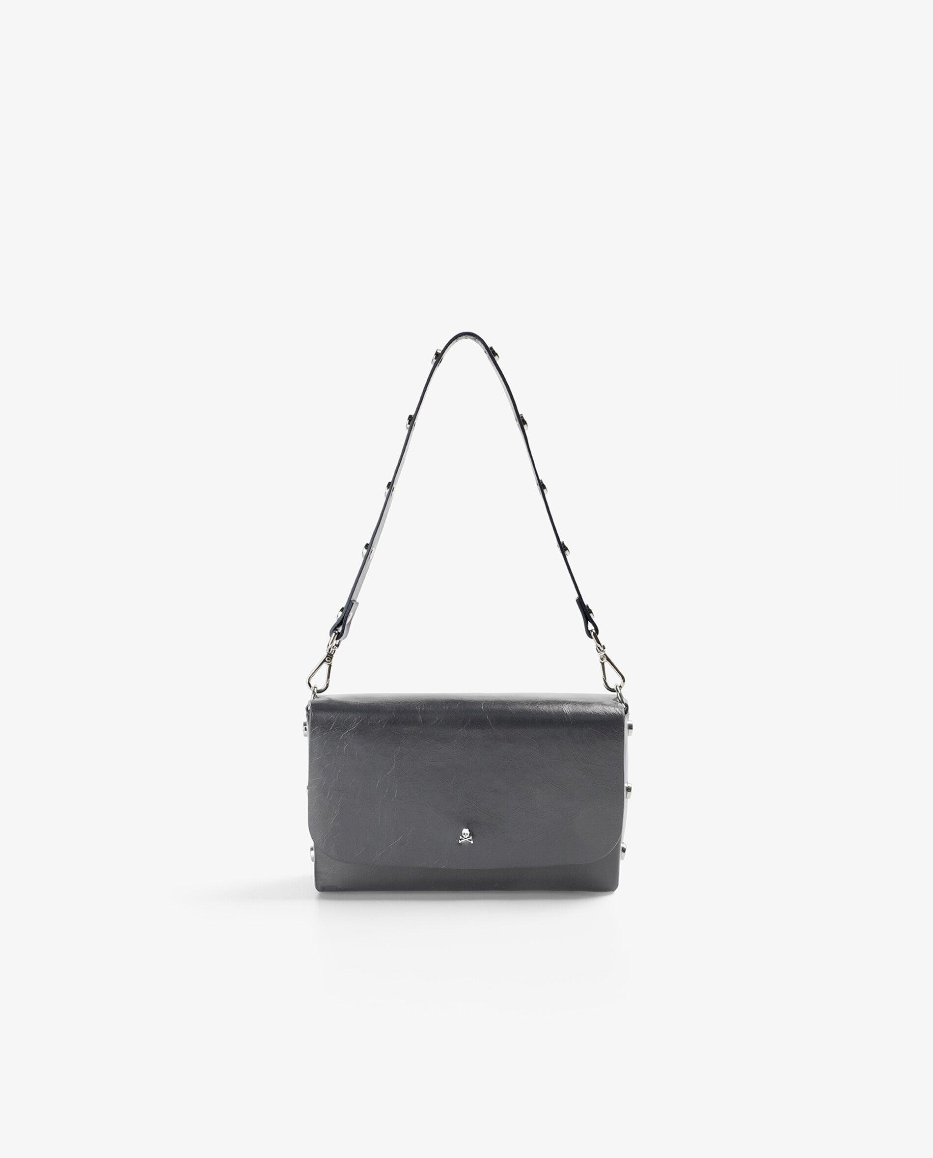 Bolso pequeño estructurado con cierre de solapa e imán - Scalpers - Gris Gris-1