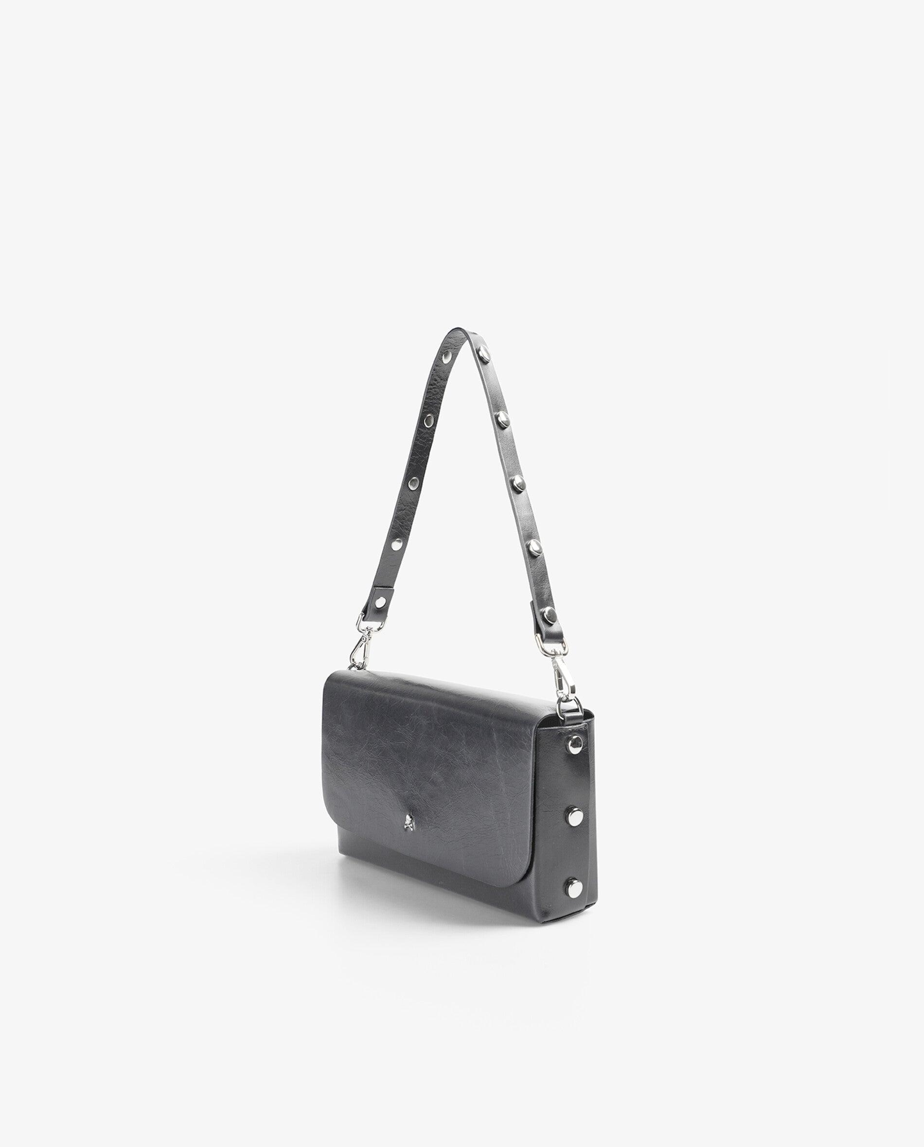 Bolso pequeño estructurado con cierre de solapa e imán - Scalpers - Gris Gris-2
