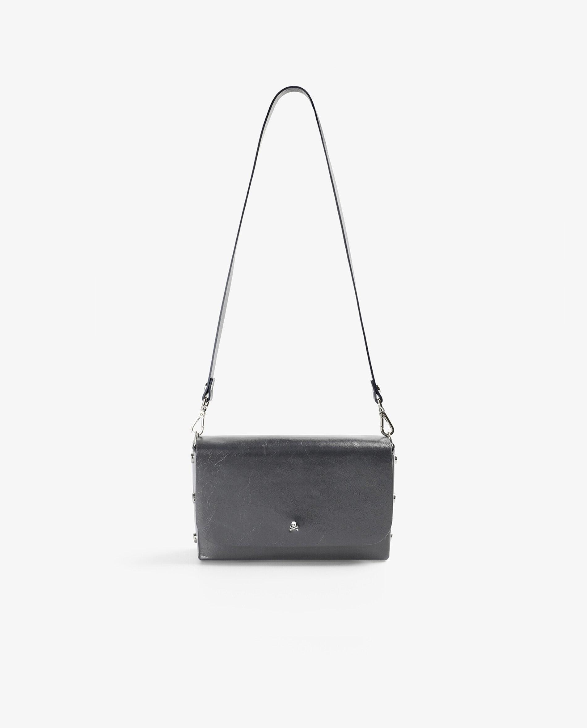 Bolso pequeño estructurado con cierre de solapa e imán - Scalpers - Gris Gris-4