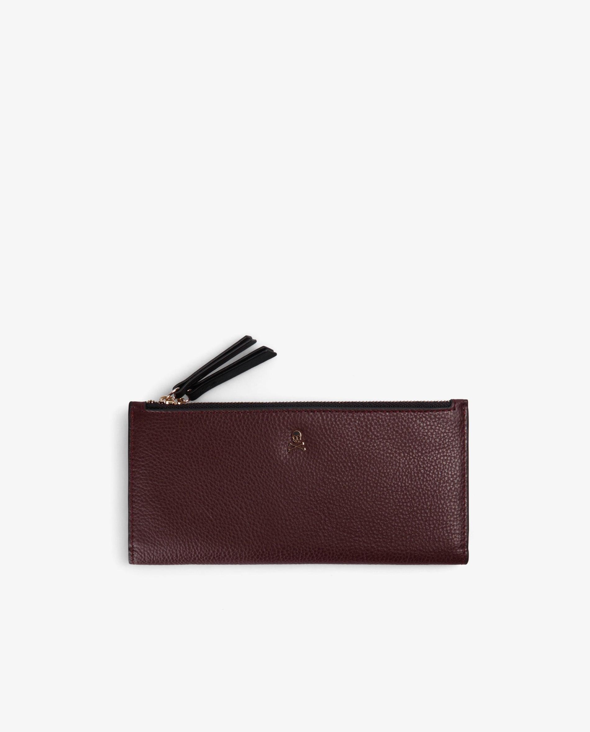 Imagen 1 de Cartera de mujer plegable con doble cremallera - Scalpers - Granate Granate