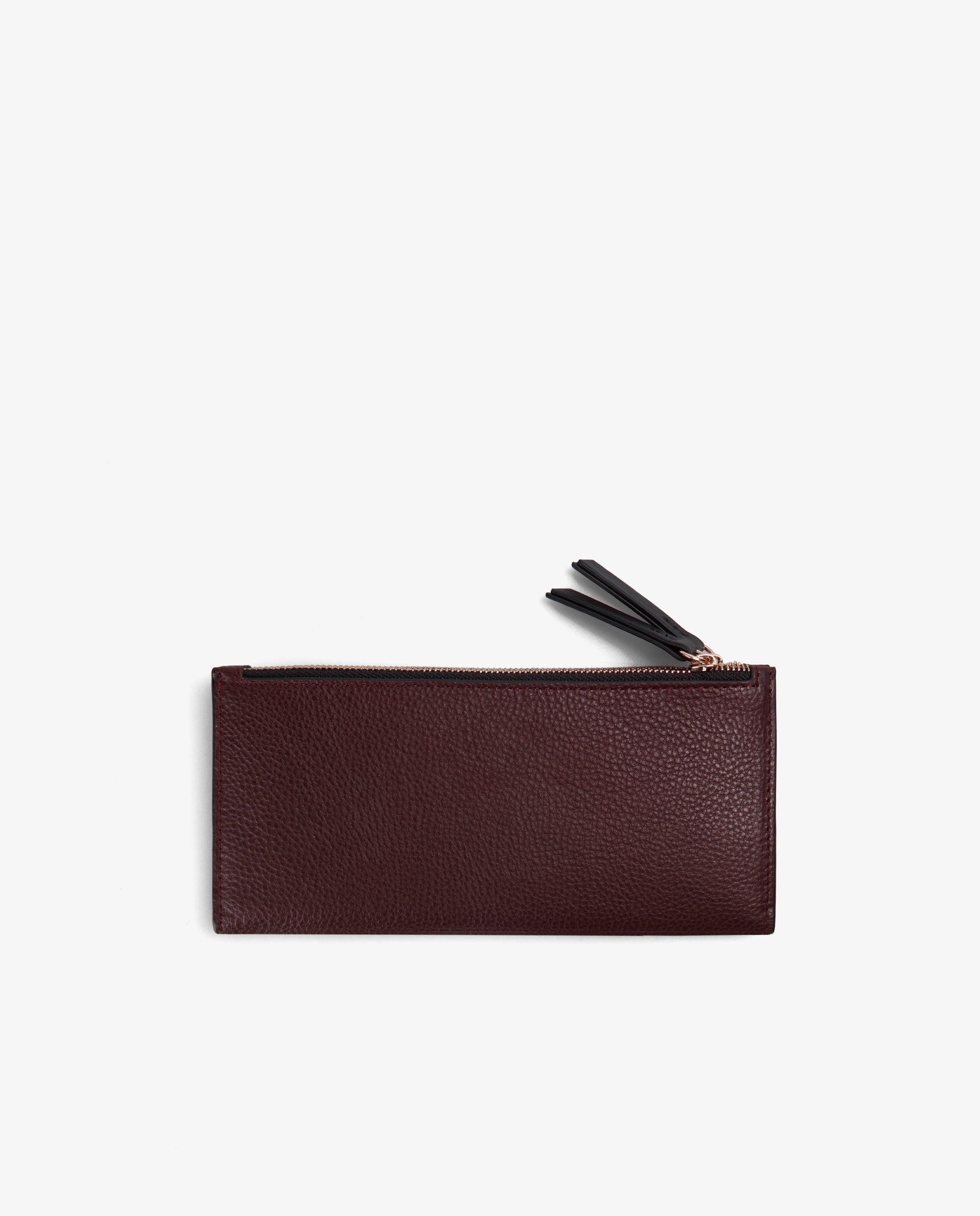Imagen 2 de Cartera de mujer plegable con doble cremallera - Scalpers - Granate Granate