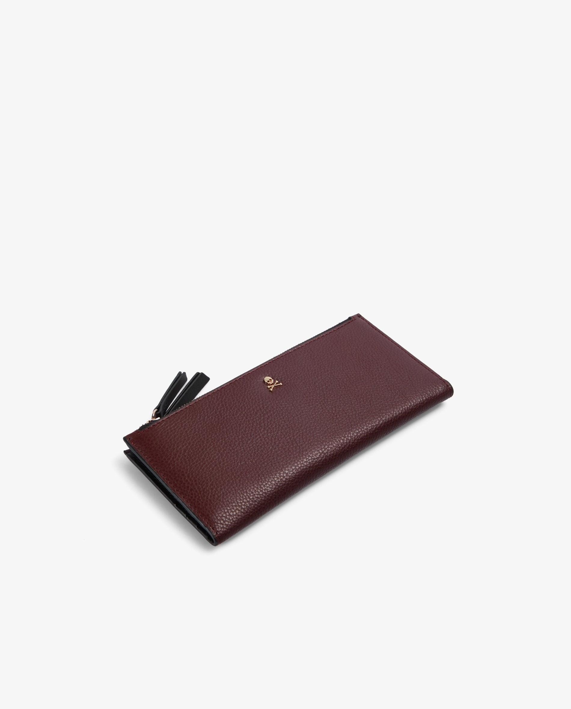 Imagen 3 de Cartera de mujer plegable con doble cremallera - Scalpers - Granate Granate
