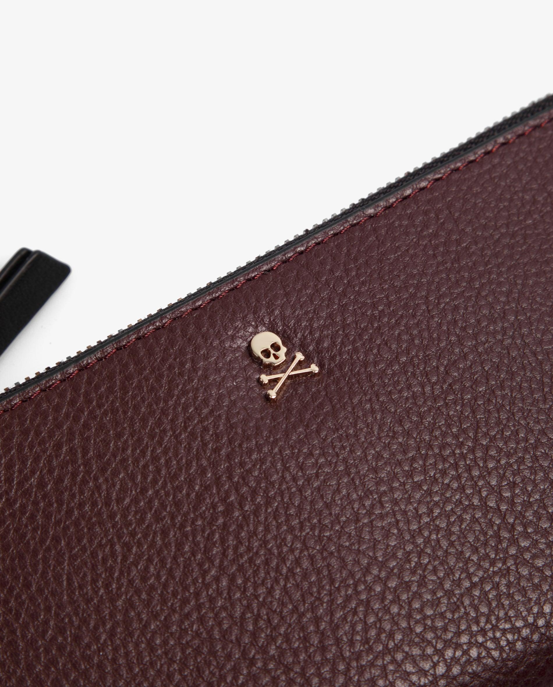 Imagen 4 de Cartera de mujer plegable con doble cremallera - Scalpers - Granate Granate