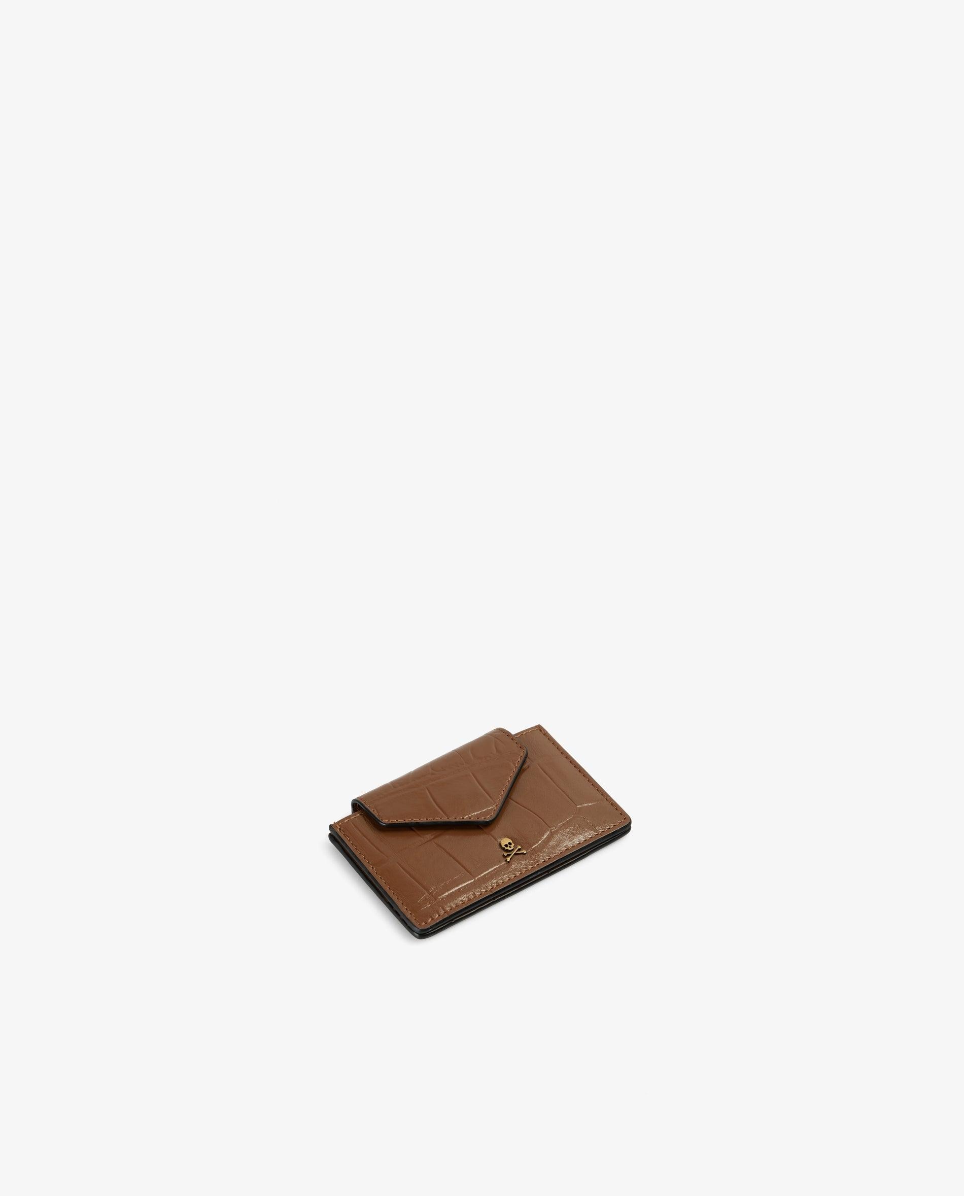 Imagen 3 de Tarjetero de mujer de piel con solapa - Scalpers - Caramelo Caramelo