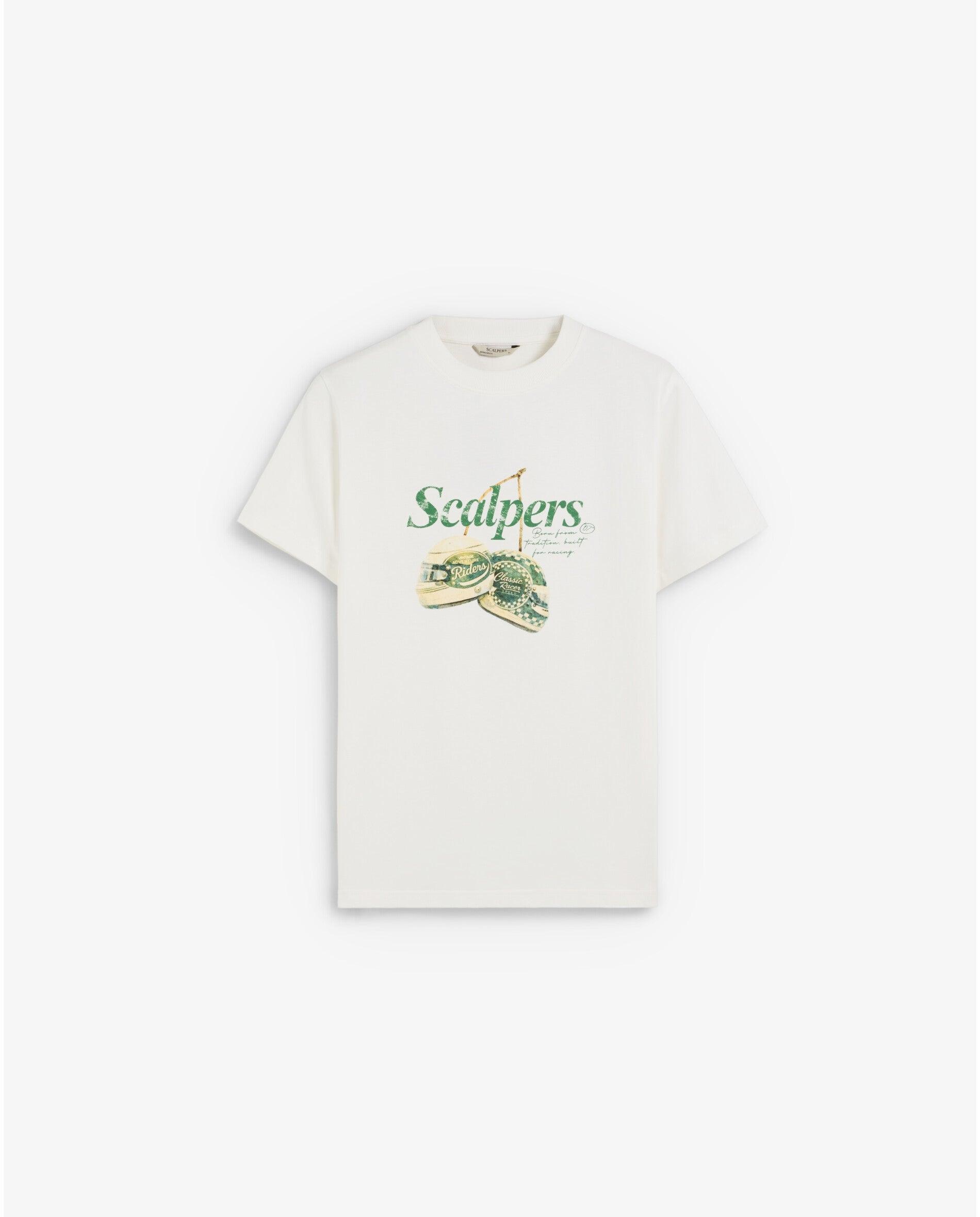 Imagen 0 de Camiseta de hombre de manga corta con estampado frontal efecto lavado Blanco