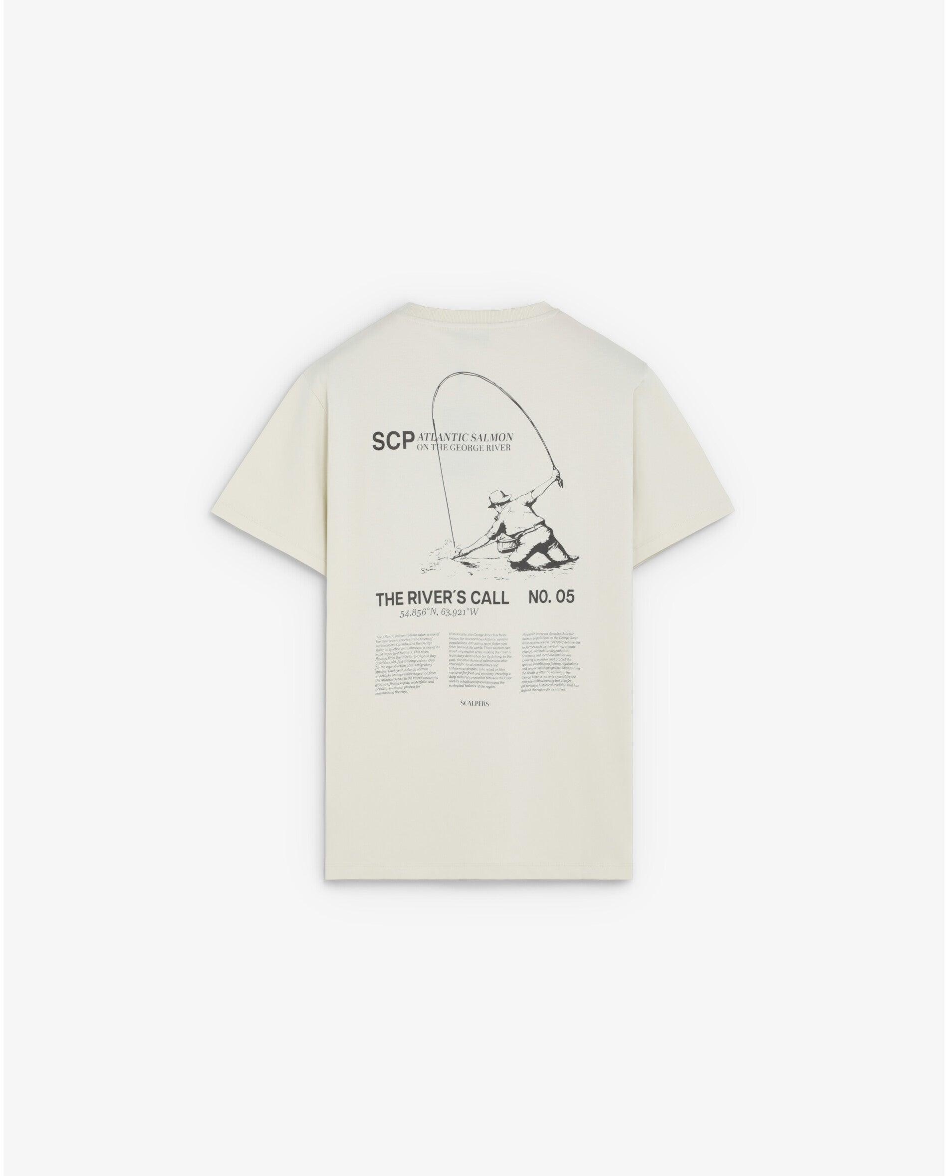 Camiseta de hombre de manga corta con estampado trasero - Scalpers - Beige Beige-2