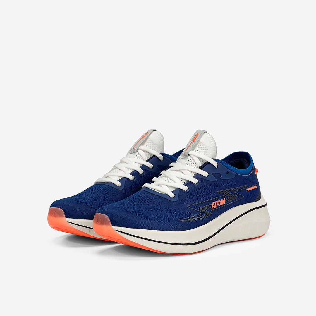 Zapatillas de running de hombre Atom - Azul marino / Naranja Azul marino / Naranja-4