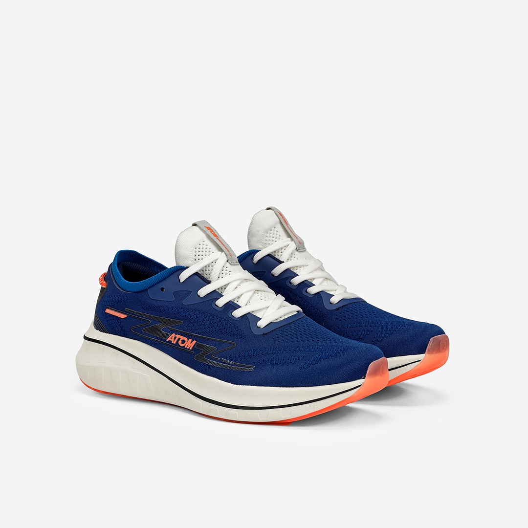 Zapatillas de running de hombre Atom - Azul marino / Naranja Azul marino / Naranja-5