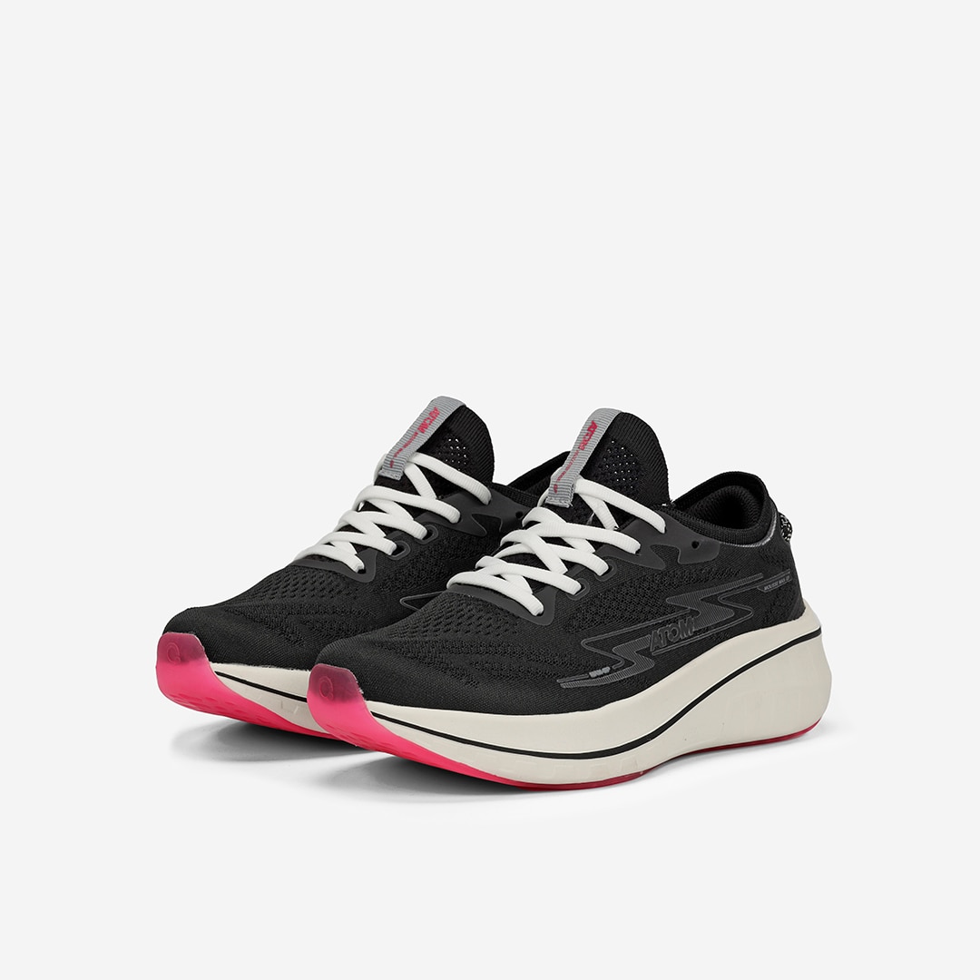 Zapatillas de running de mujer Atom - Negro / Blanco Negro / Blanco-4