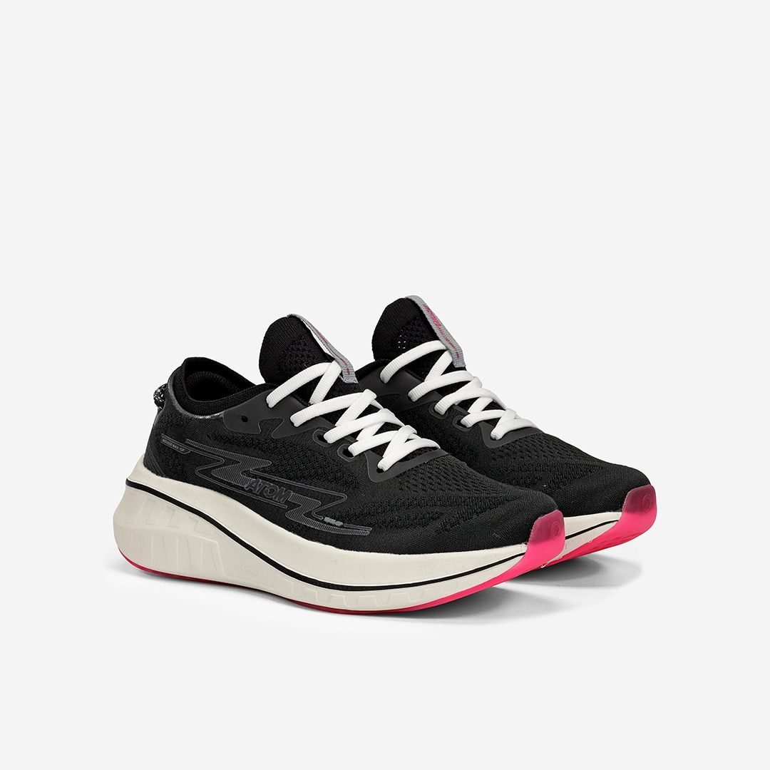 Zapatillas de running de mujer Atom - Negro / Blanco Negro / Blanco-5