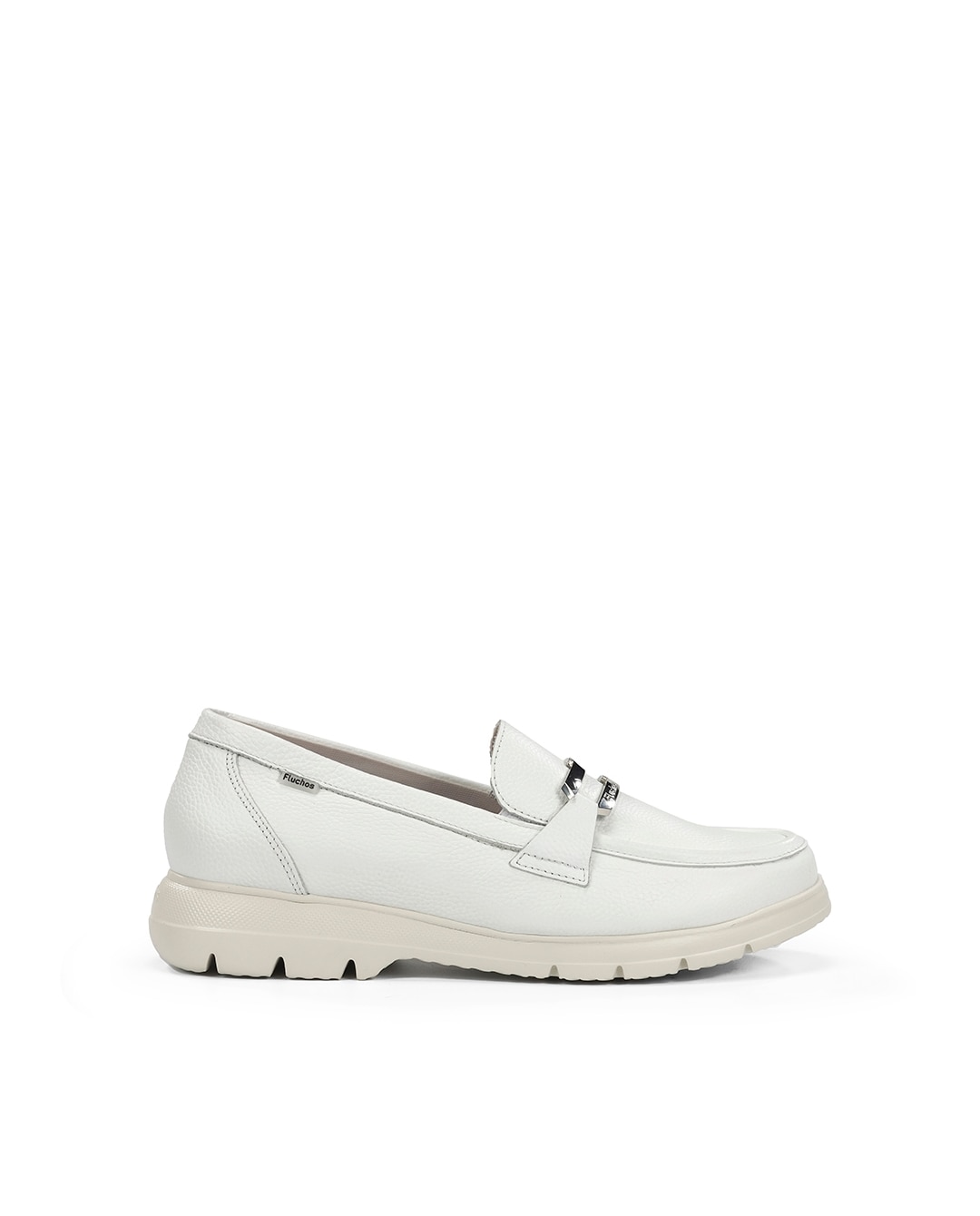 Mocasines de mujer fabricados en piel - Fluchos - Blanco Blanco-1