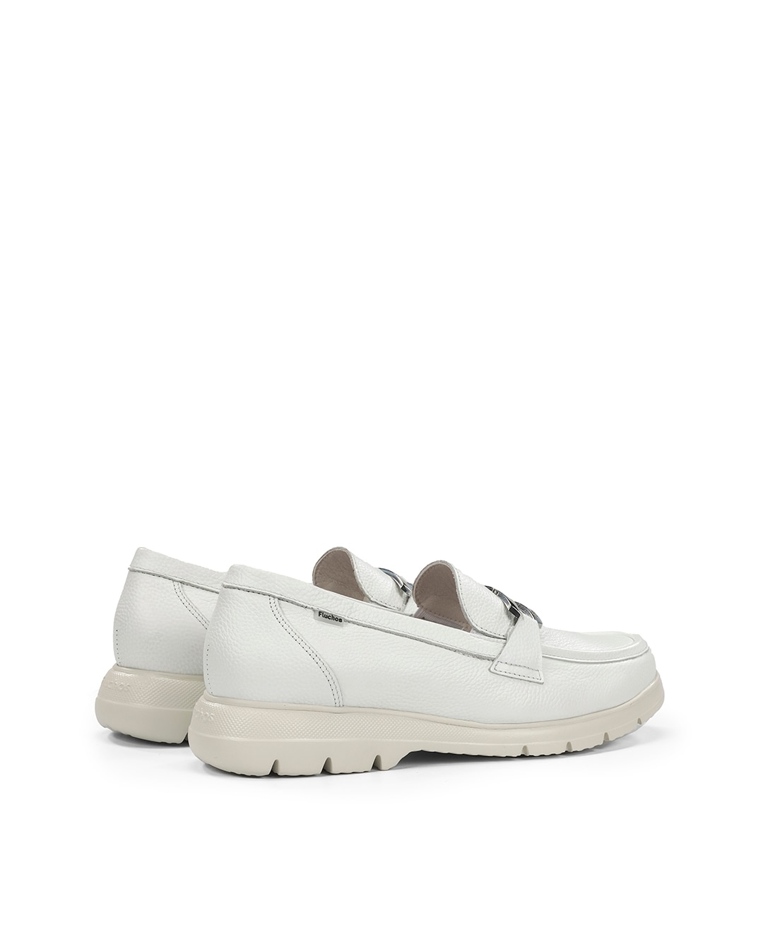 Mocasines de mujer fabricados en piel - Fluchos - Blanco Blanco-3