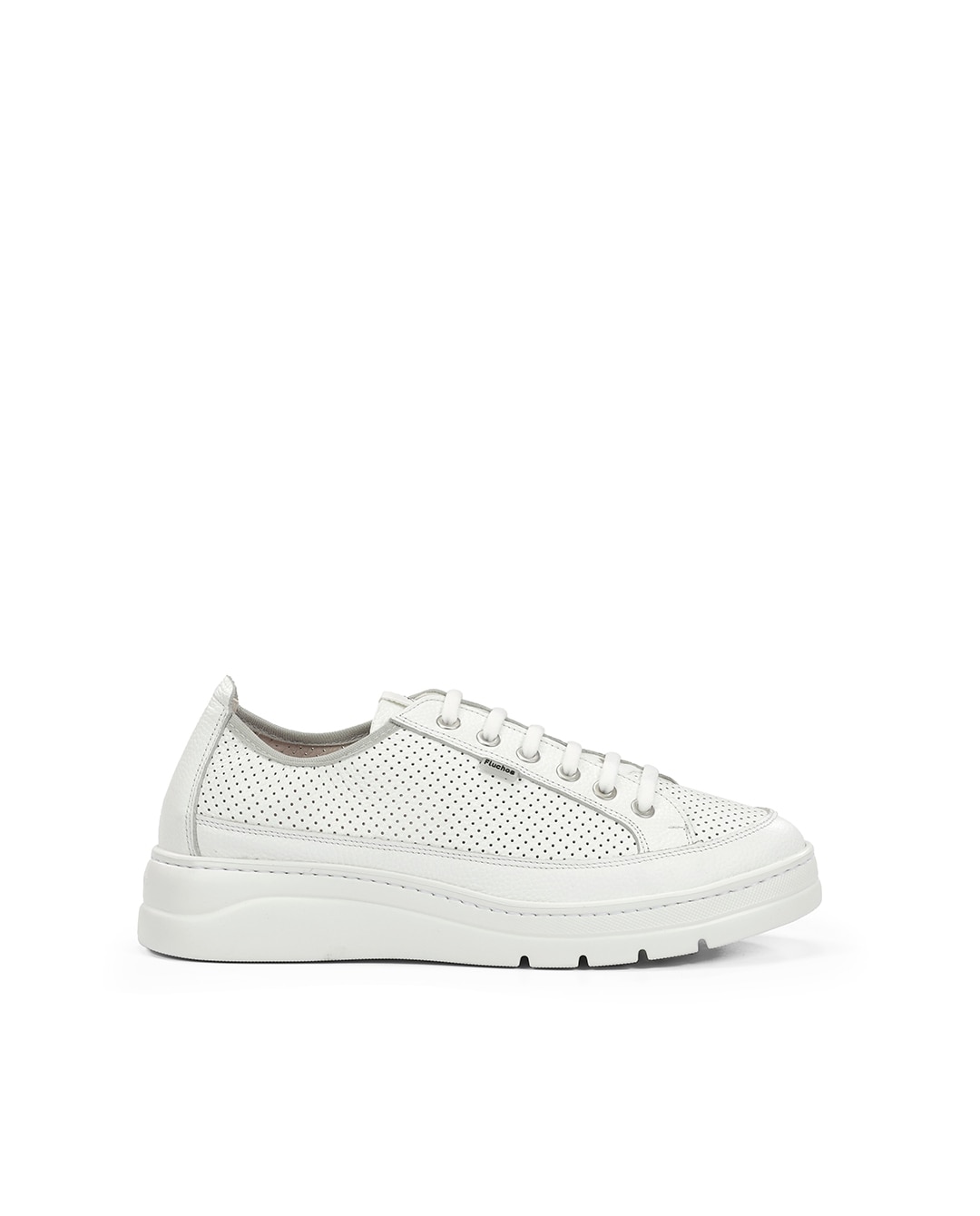 Zapatos de cordones de mujer fabricados en piel - Fluchos - Blanco Blanco-1