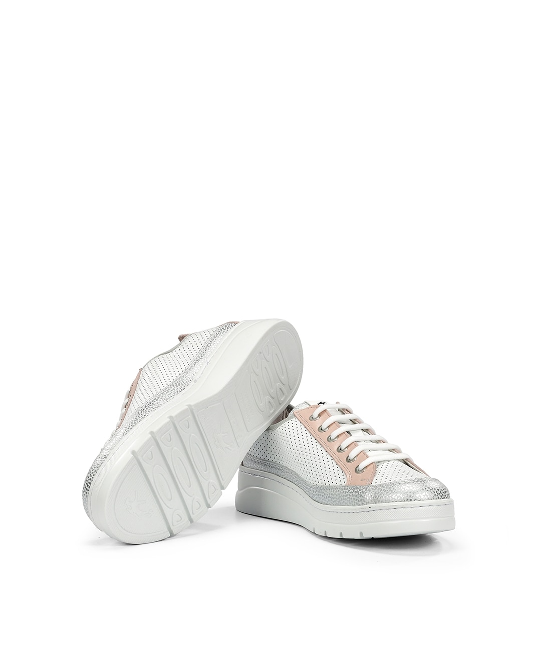 Zapatos de cordones de mujer fabricados en piel - Fluchos - Gris Gris-5