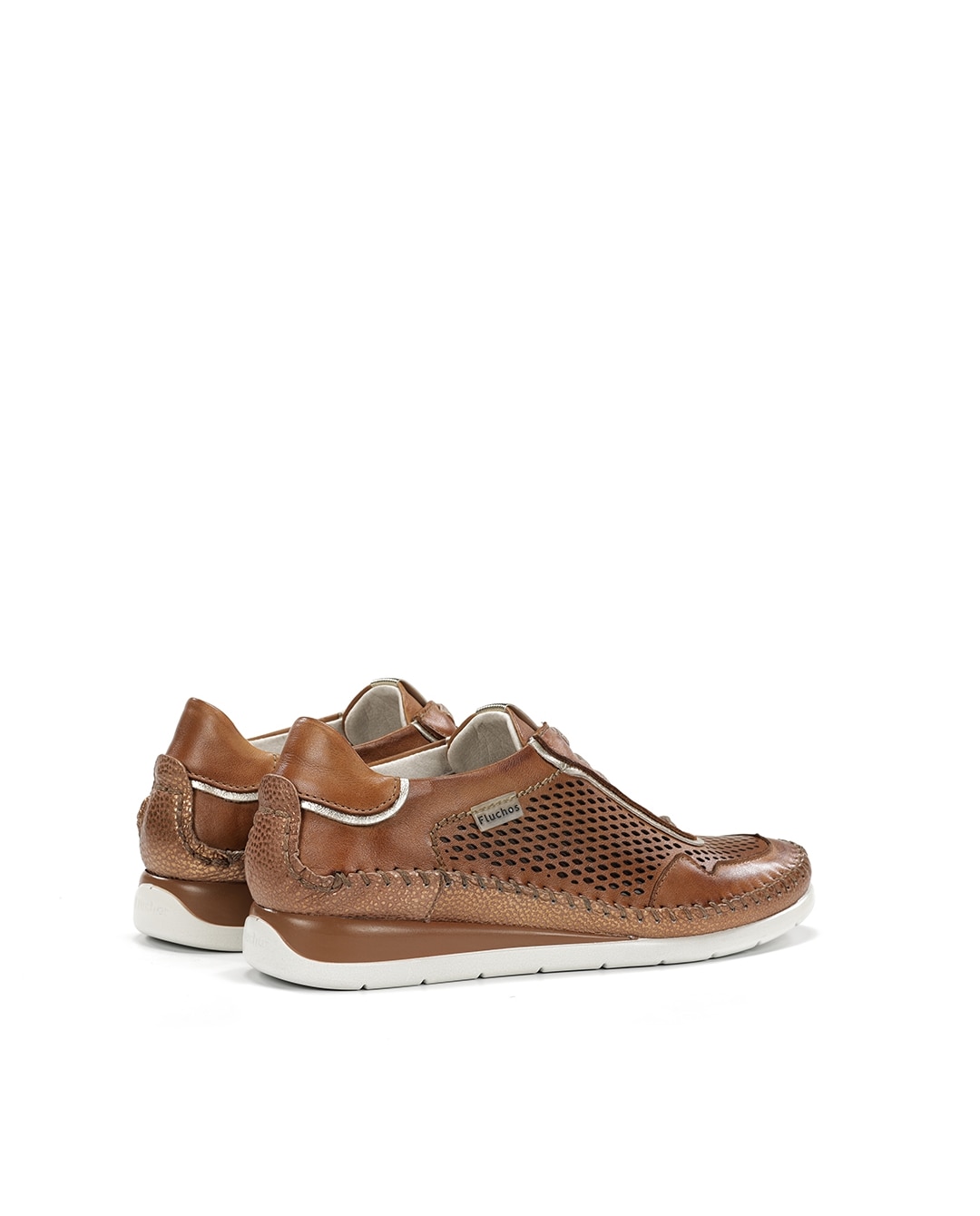 Zapatos de cordones de mujer fabricados en piel - Fluchos - Marrón Marrón-2
