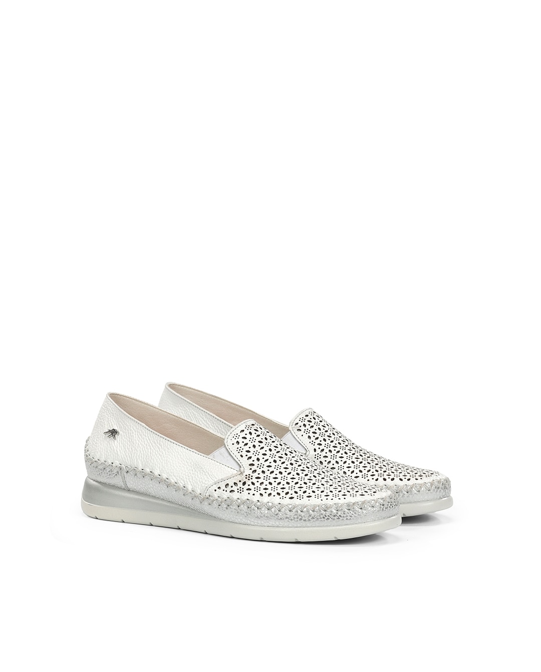 Mocasines de mujer fabricados en piel - Fluchos - Blanco Blanco-3