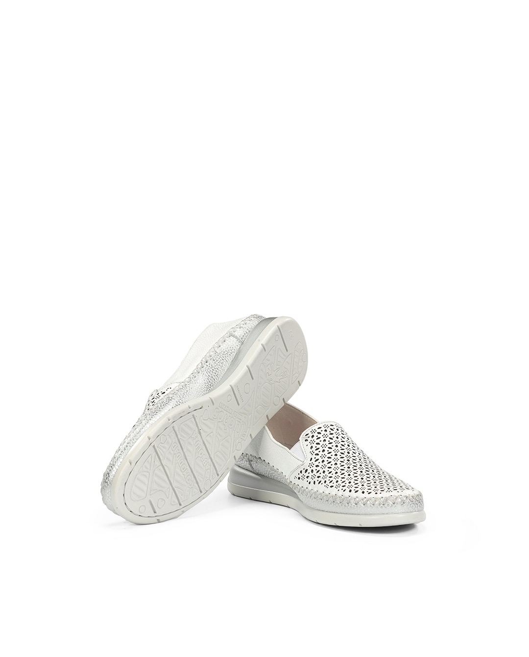 Mocasines de mujer fabricados en piel - Fluchos - Blanco Blanco-4