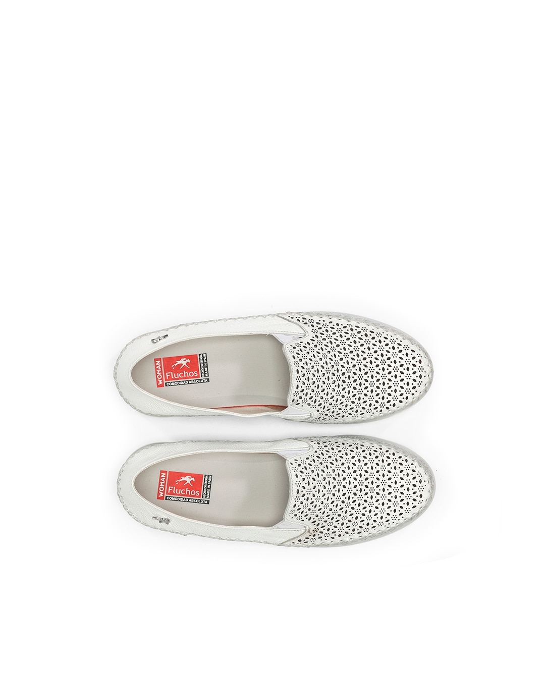 Mocasines de mujer fabricados en piel - Fluchos - Blanco Blanco-5