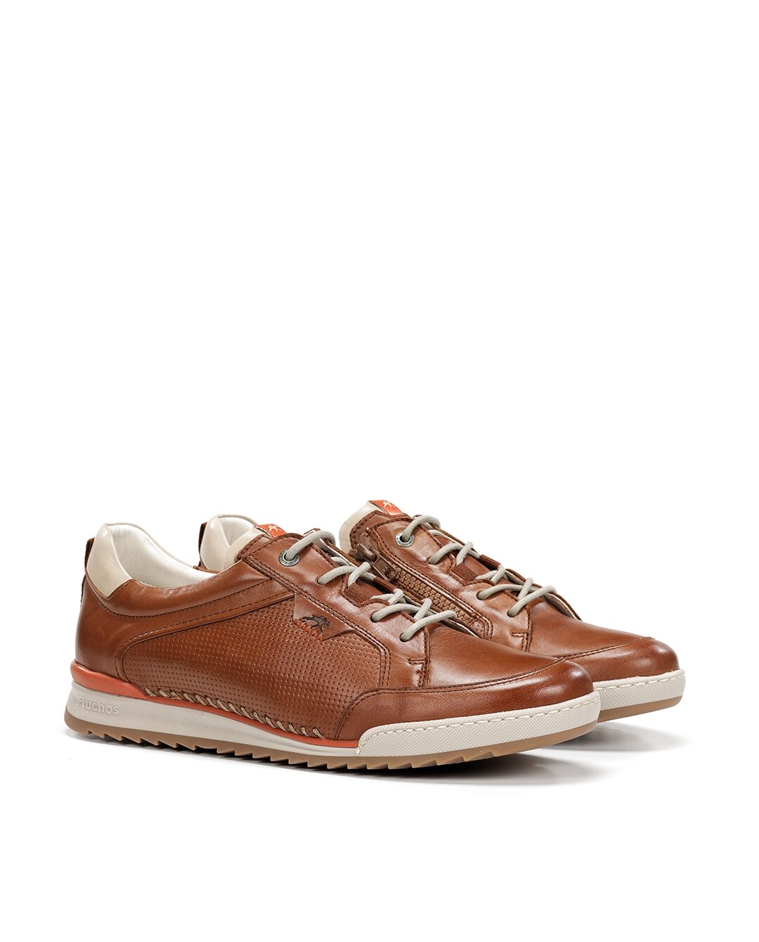 Zapatos de cordones de hombre fabricados en piel - Fluchos - Marrón Marrón-3