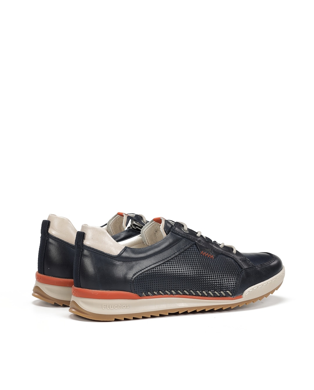 Zapatos de cordones de hombre fabricados en piel - Fluchos - Azul Azul-2