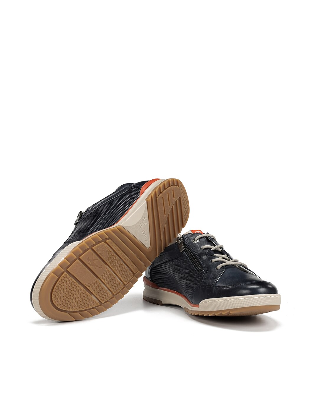 Zapatos de cordones de hombre fabricados en piel - Fluchos - Azul Azul-4