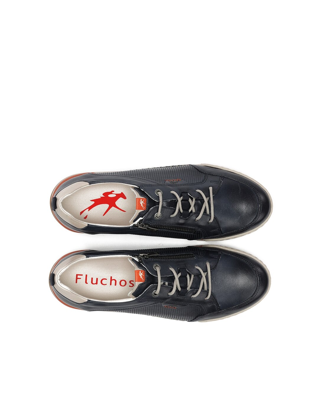 Zapatos de cordones de hombre fabricados en piel - Fluchos - Azul Azul-5