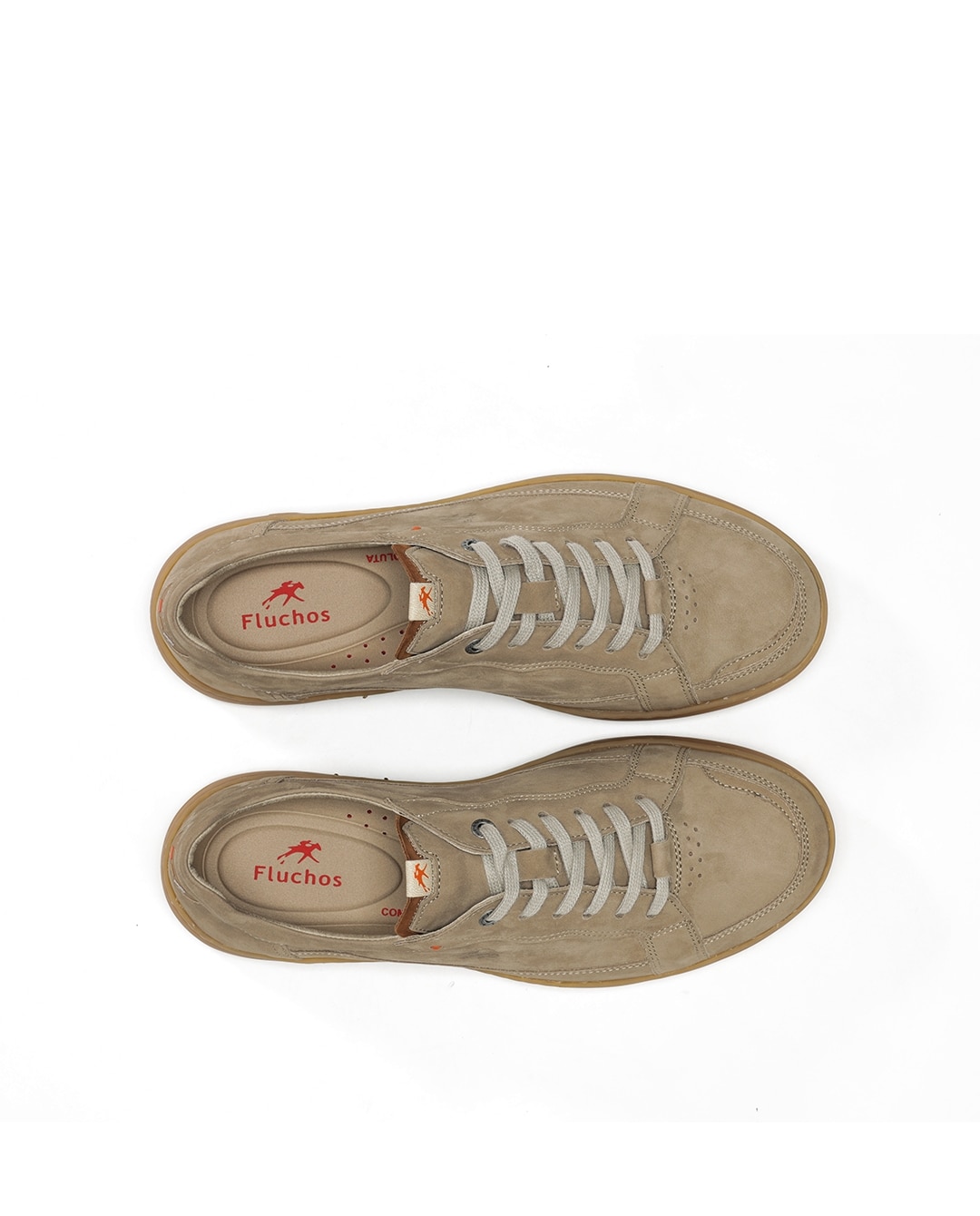 Imagen 5 de Zapatos de cordones de hombre fabricados en nobuck - Fluchos - Marrón Marrón