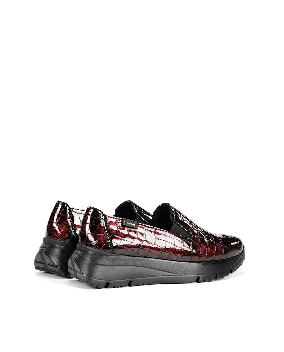 Mocasines de mujer fabricados en charol - Fluchos - Rojo Rojo-2