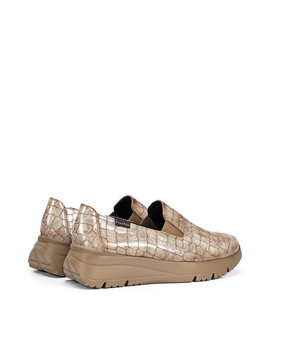 Mocasines de mujer fabricados en charol - Fluchos - Beige Beige-2