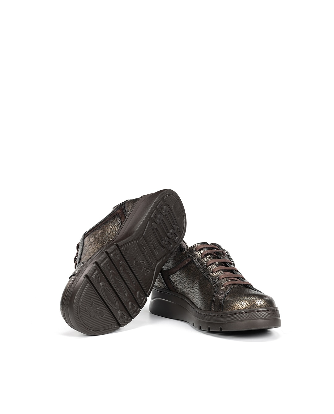 Zapatos de cordones de mujer fabricados en piel - Fluchos - Marrón Marrón-4