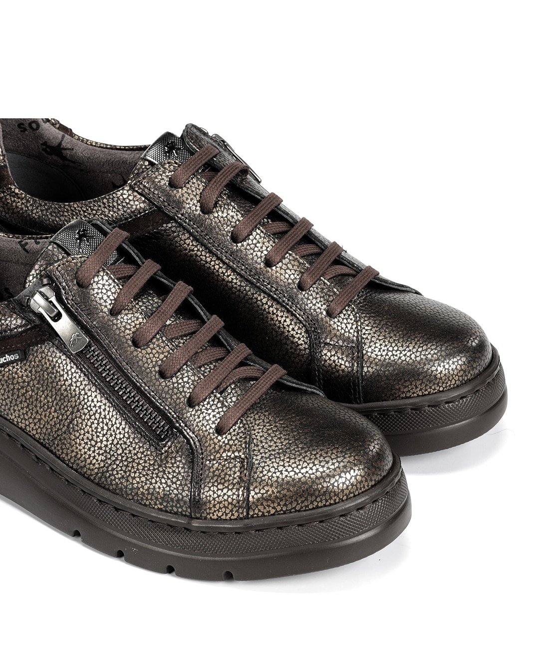 Zapatos de cordones de mujer fabricados en piel - Fluchos - Marrón Marrón-6