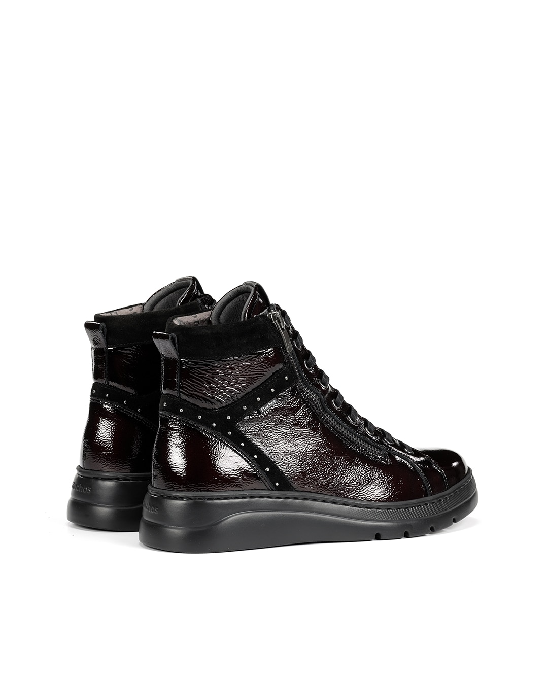 Botines de mujer fabricados en charol - Fluchos - Rojo Rojo-2