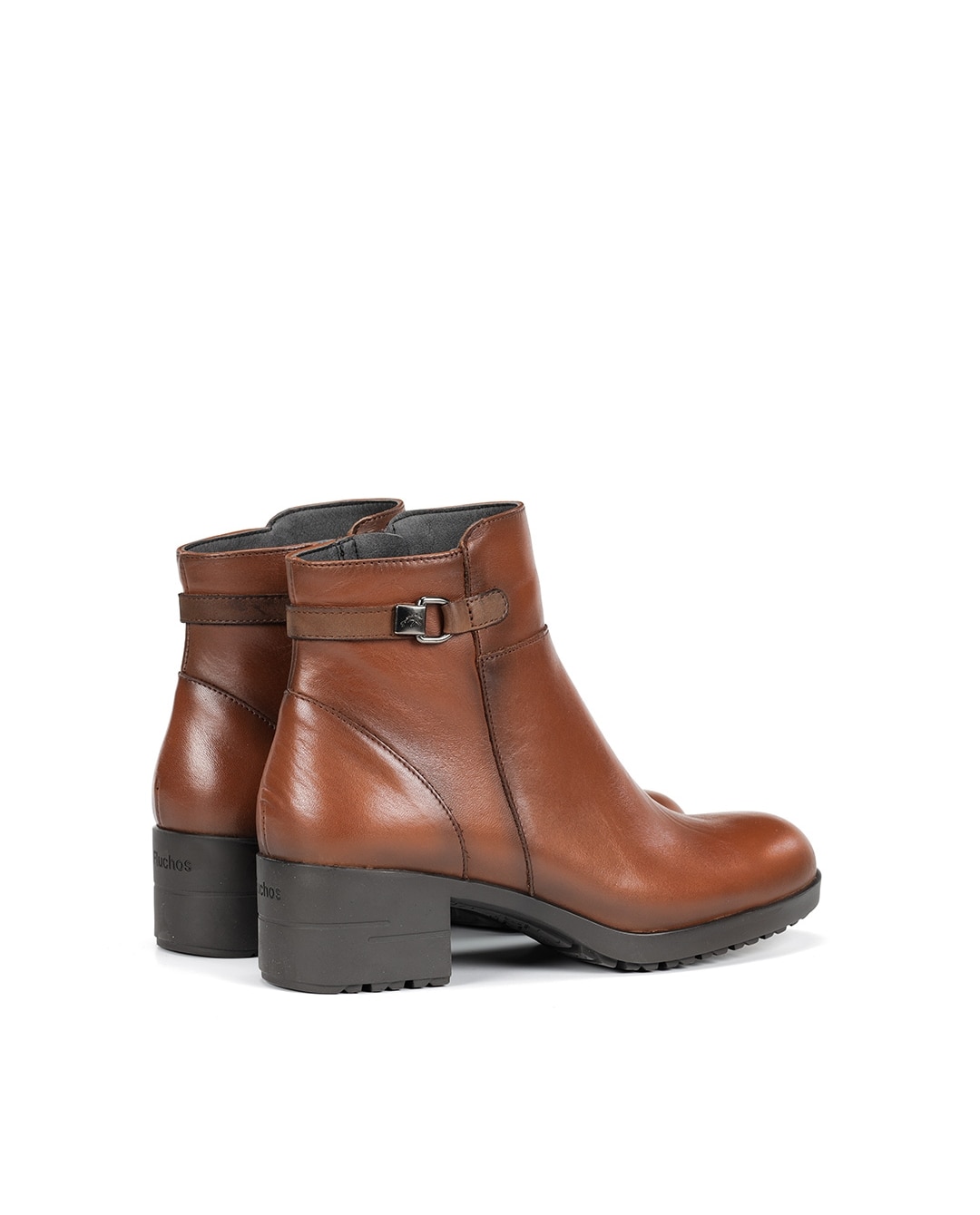 Botines de mujer fabricados en piel - Fluchos - Marrón Marrón-2