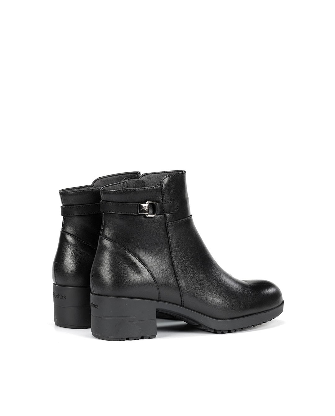Botines de mujer fabricados en piel - Fluchos - Negro Negro-2