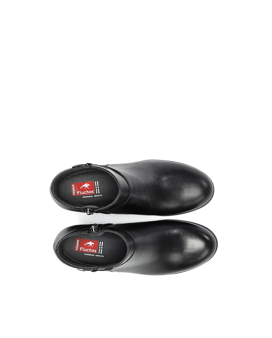 Botines de mujer fabricados en piel - Fluchos - Negro Negro-5