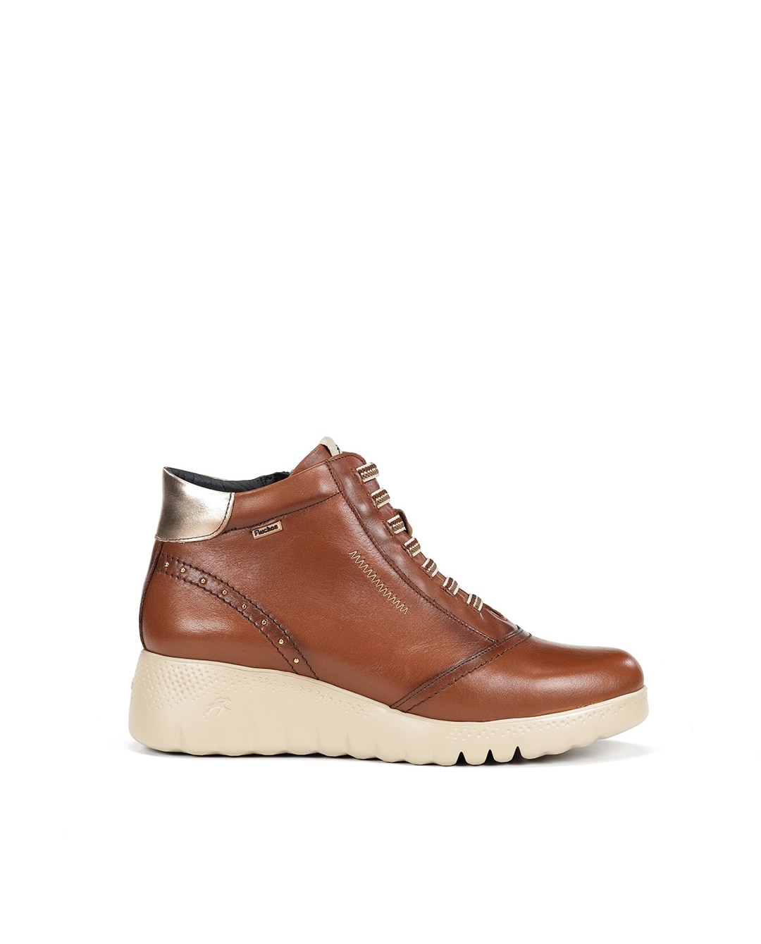 Botines de mujer fabricados en piel - Fluchos - Marrón chocolate Marrón chocolate-1