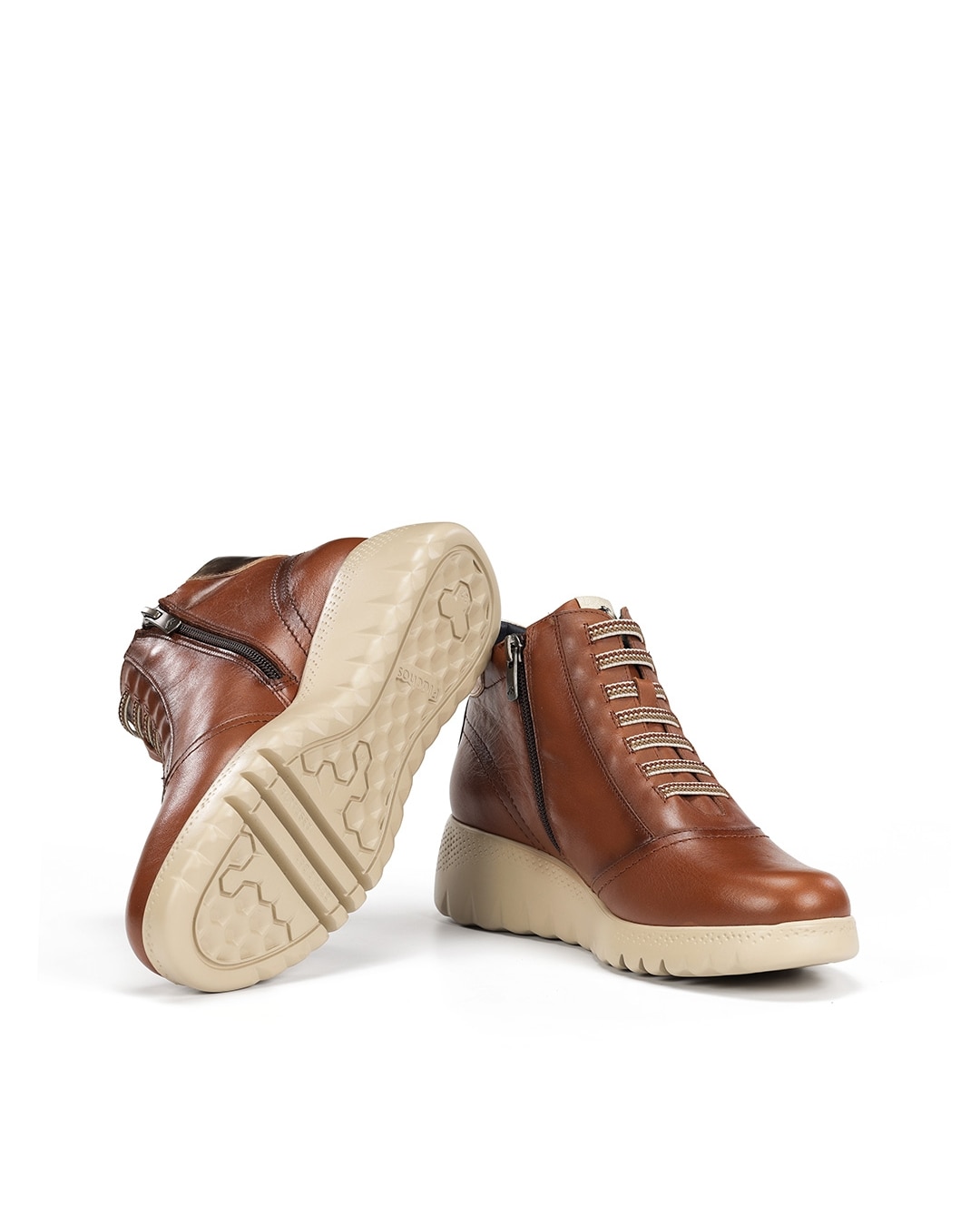 Botines de mujer fabricados en piel - Fluchos - Marrón chocolate Marrón chocolate-2