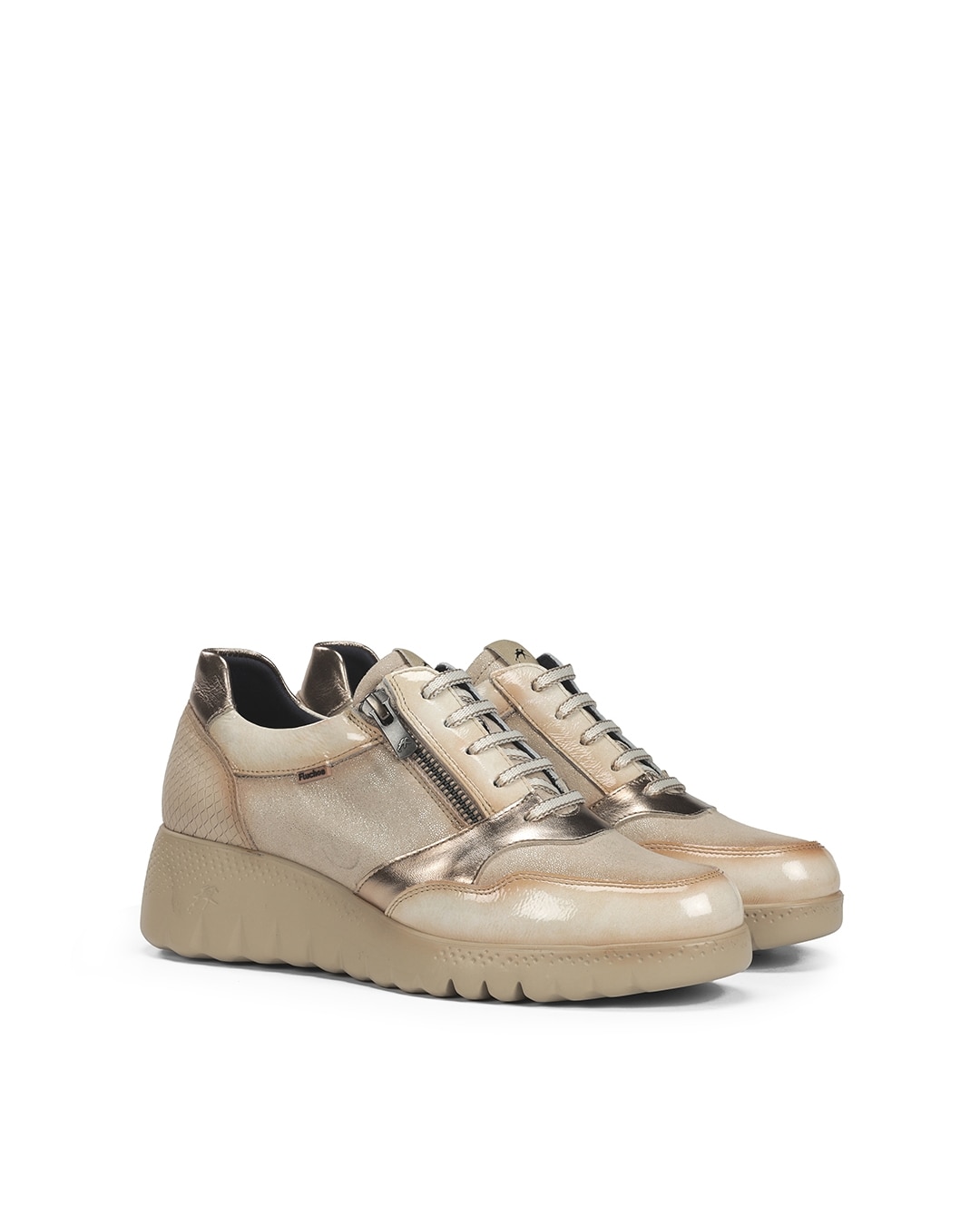 Zapatos de cordones de mujer fabricados en piel - Fluchos - Marrón piedra Marrón piedra-3