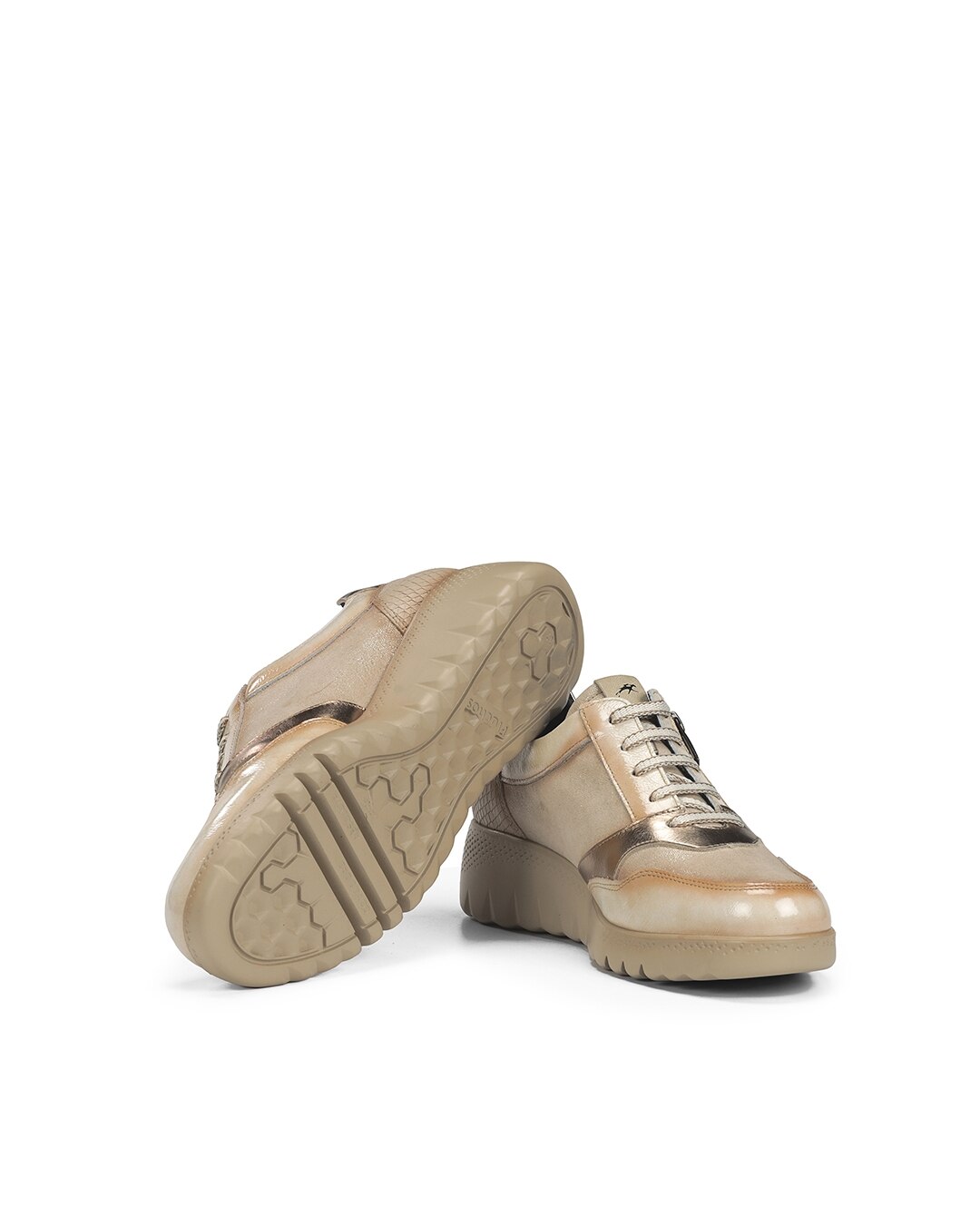 Zapatos de cordones de mujer fabricados en piel - Fluchos - Marrón piedra Marrón piedra-4