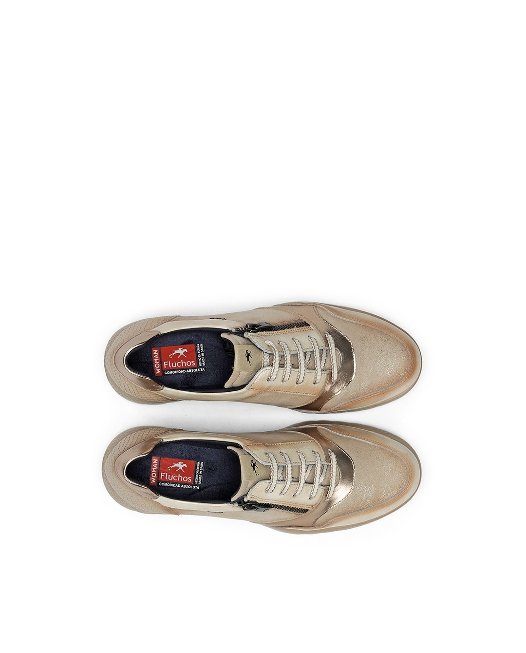 Zapatos de cordones de mujer fabricados en piel - Fluchos - Marrón piedra Marrón piedra-5