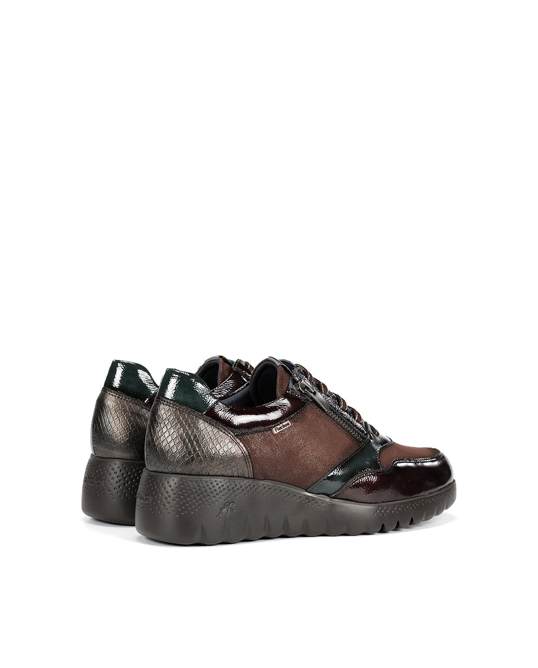 Zapatos de cordones de mujer fabricados en piel - Fluchos - Marrón oscuro Marrón oscuro-2