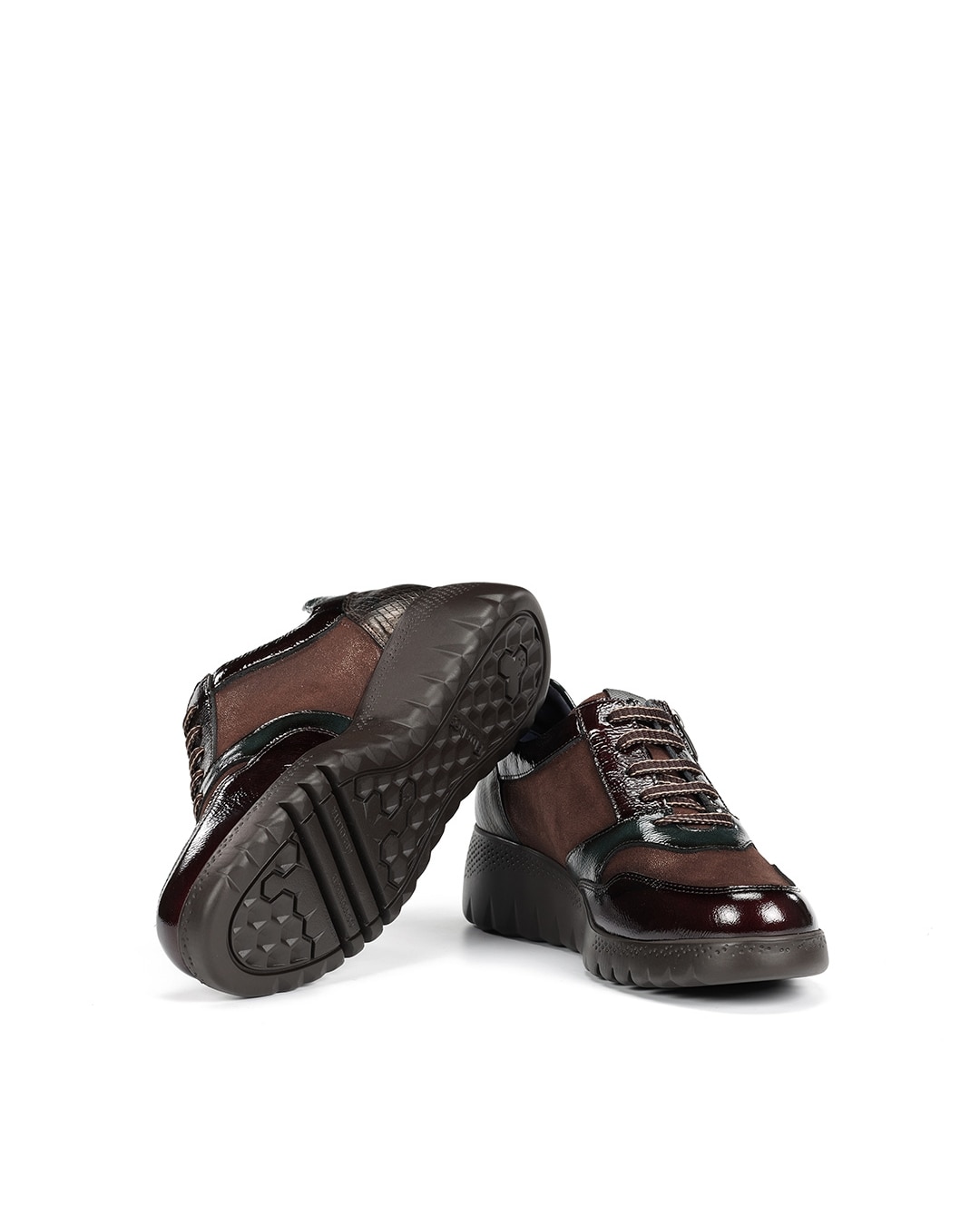 Zapatos de cordones de mujer fabricados en piel - Fluchos - Marrón oscuro Marrón oscuro-4