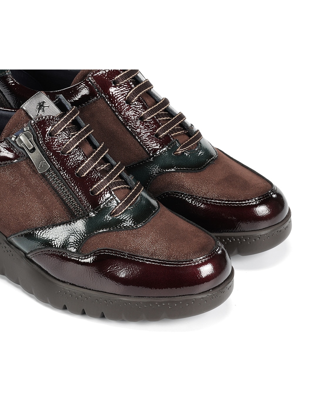 Zapatos de cordones de mujer fabricados en piel - Fluchos - Marrón oscuro Marrón oscuro-6