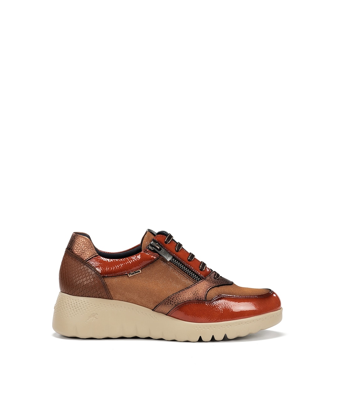 Zapatos de cordones de mujer fabricados en piel - Fluchos - Marrón Marrón-1