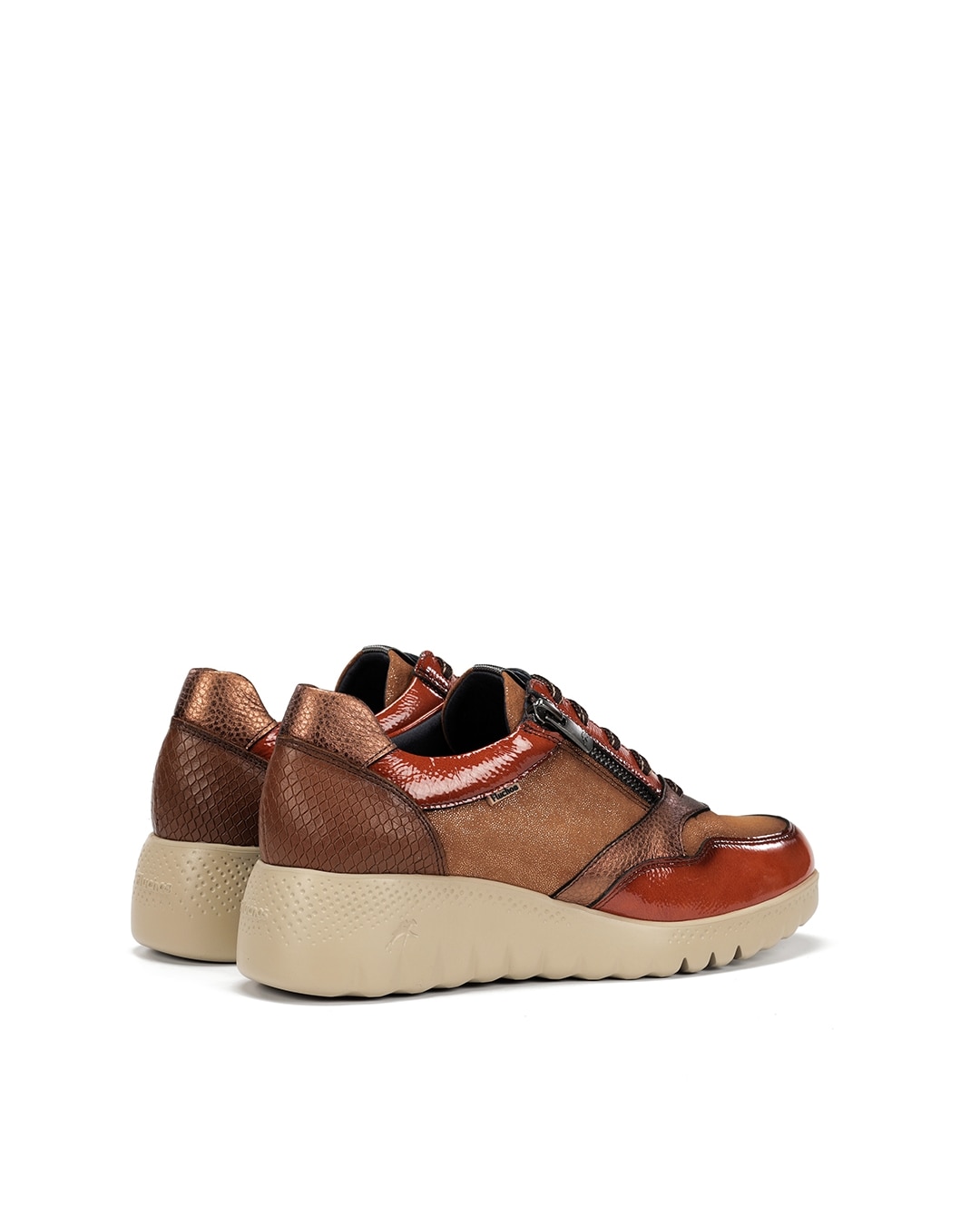 Zapatos de cordones de mujer fabricados en piel - Fluchos - Marrón Marrón-2