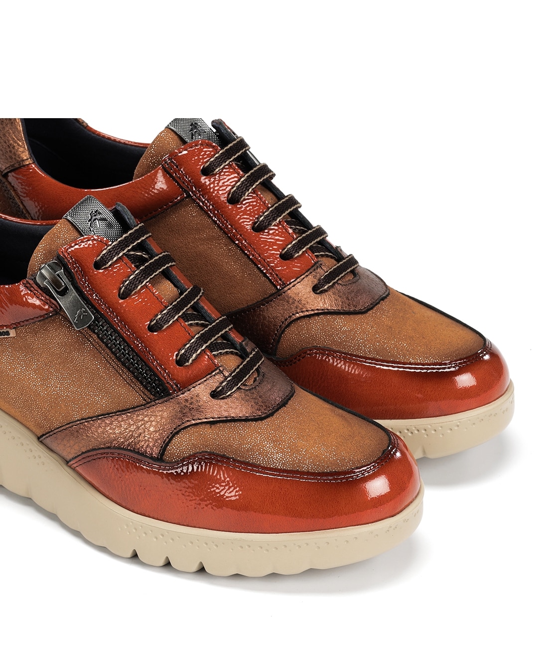 Zapatos de cordones de mujer fabricados en piel - Fluchos - Marrón Marrón-6