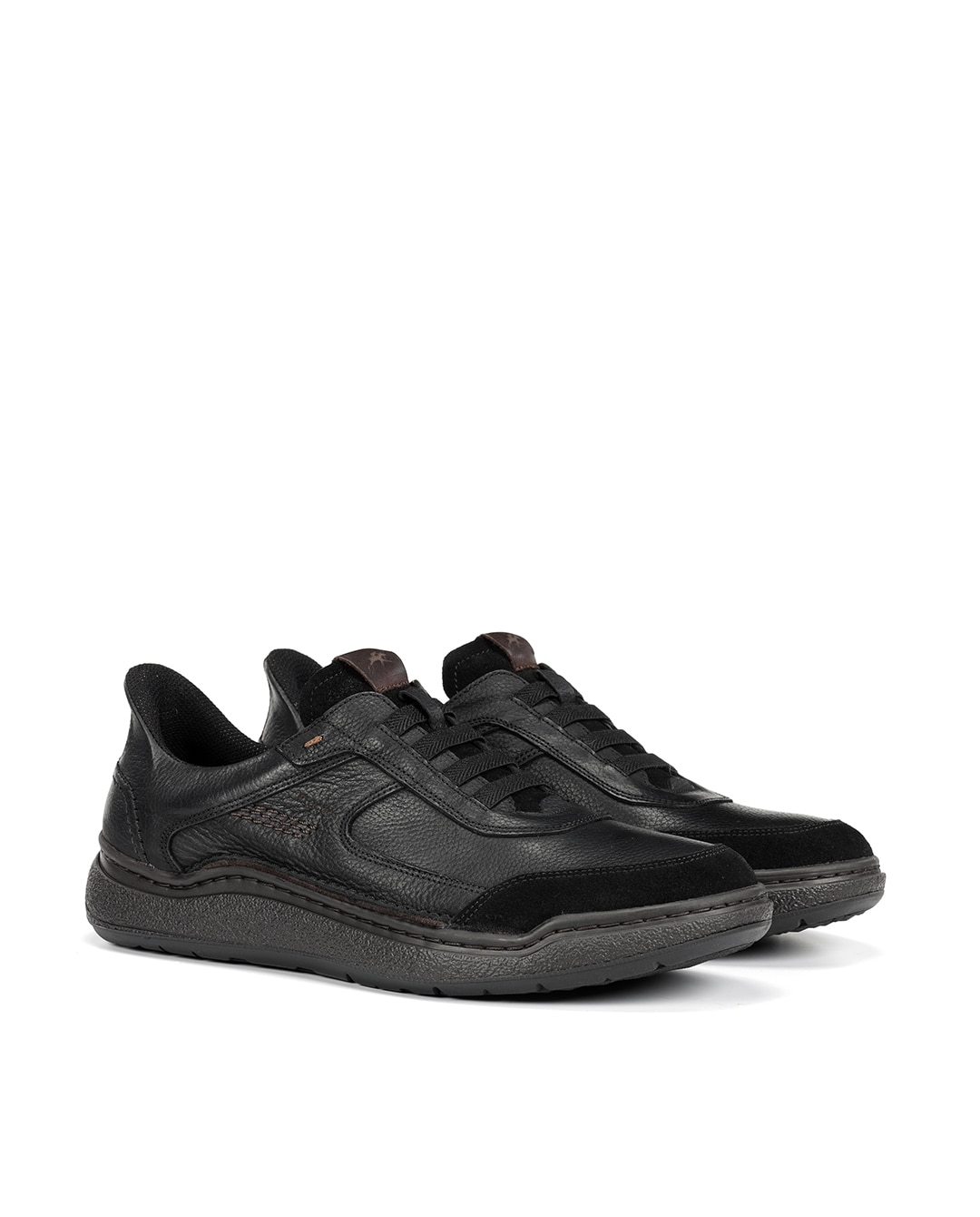 Zapatos de cordones de hombre fabricados en piel - Fluchos - Negro Negro-3