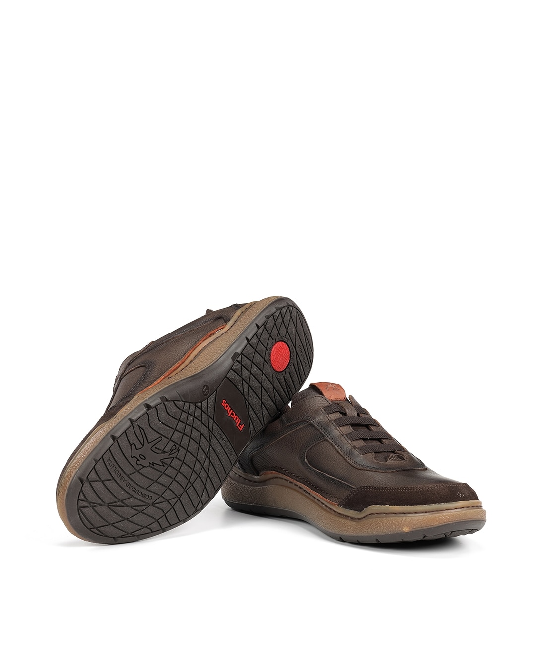 Zapatos de cordones de hombre fabricados en piel - Fluchos - Marrón Marrón-4