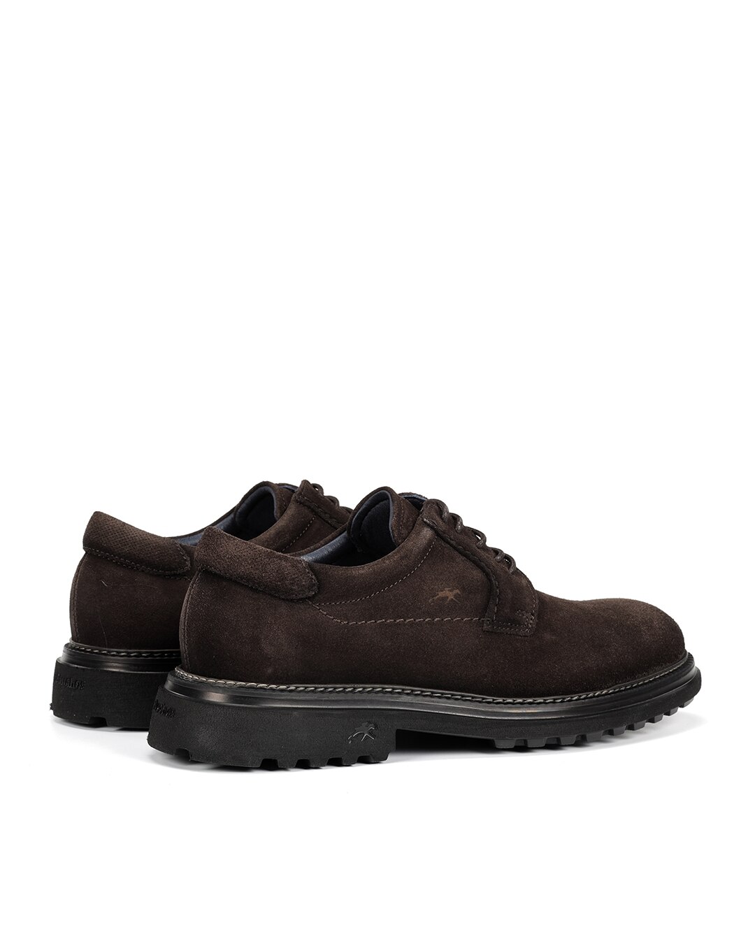 Zapatos de cordones de hombre fabricados en serraje - Fluchos - Negro Negro-2